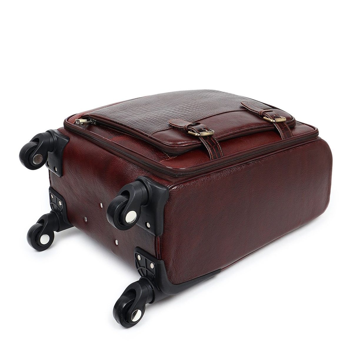 Horizon Leather Trolley Suitcase, Brown thumbnail 8