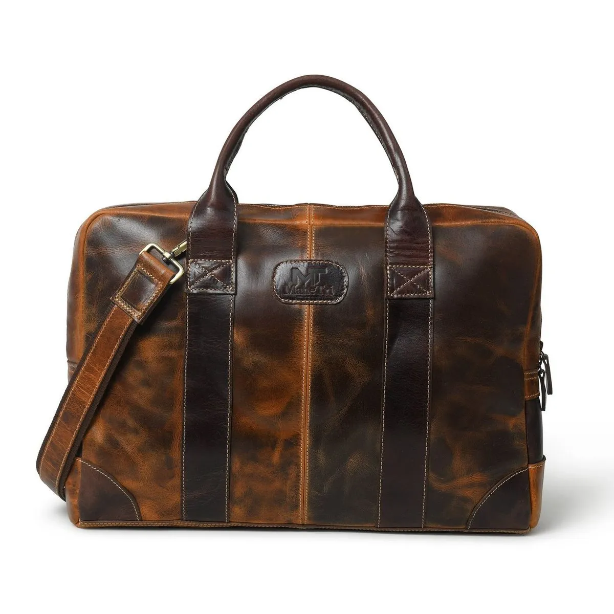 Indifash Brown Jefferson Briefcase