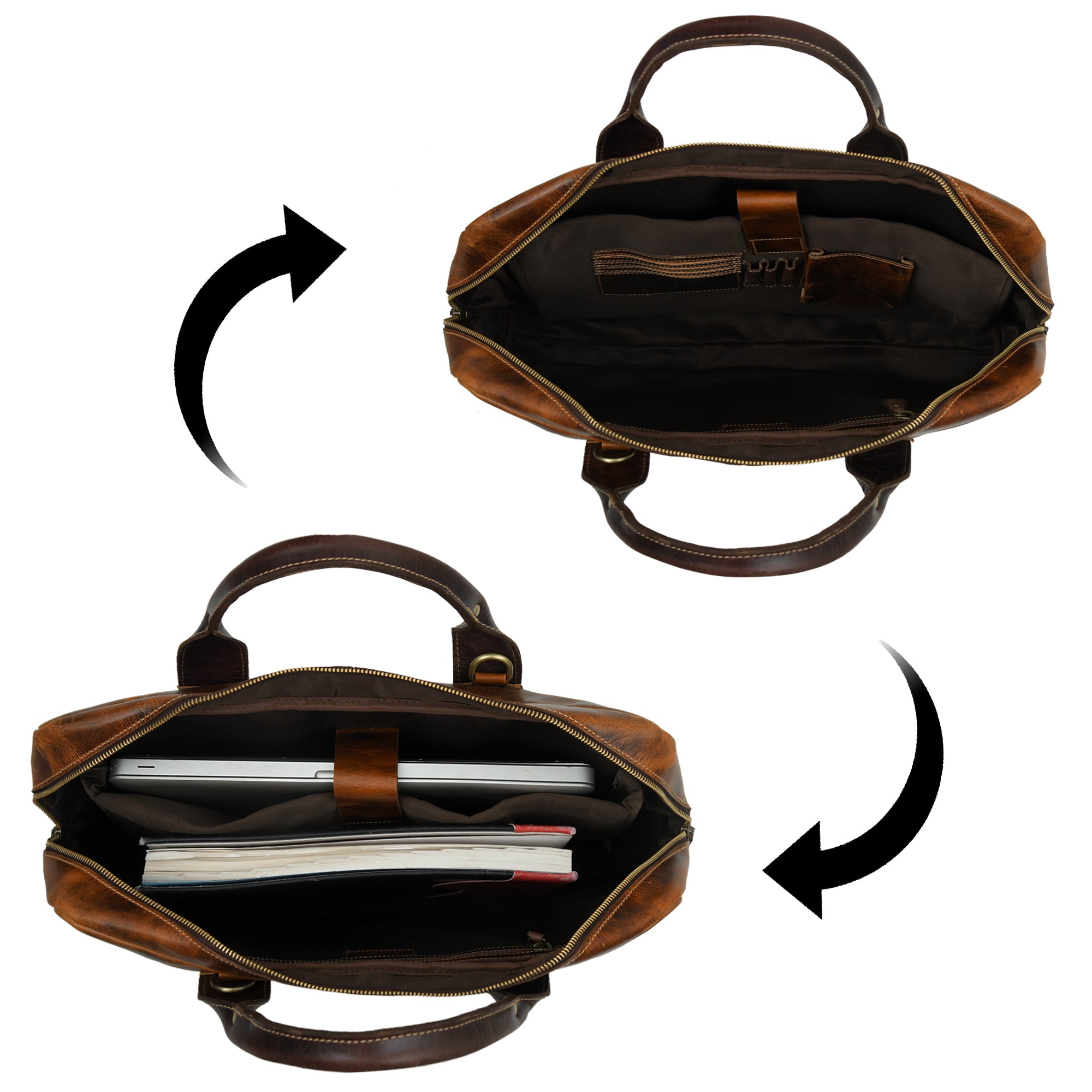 Indifash Brown Jefferson Briefcase thumbnail 21