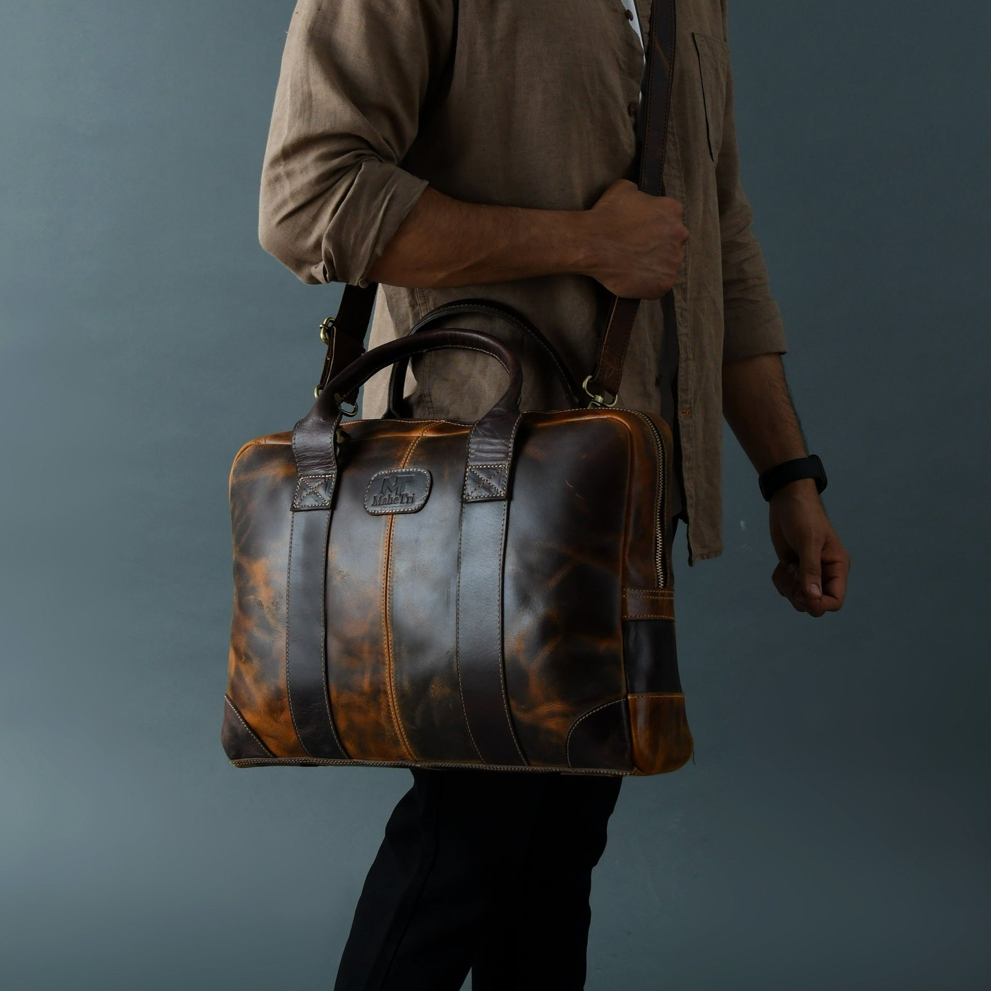 Indifash Brown Jefferson Briefcase thumbnail 8