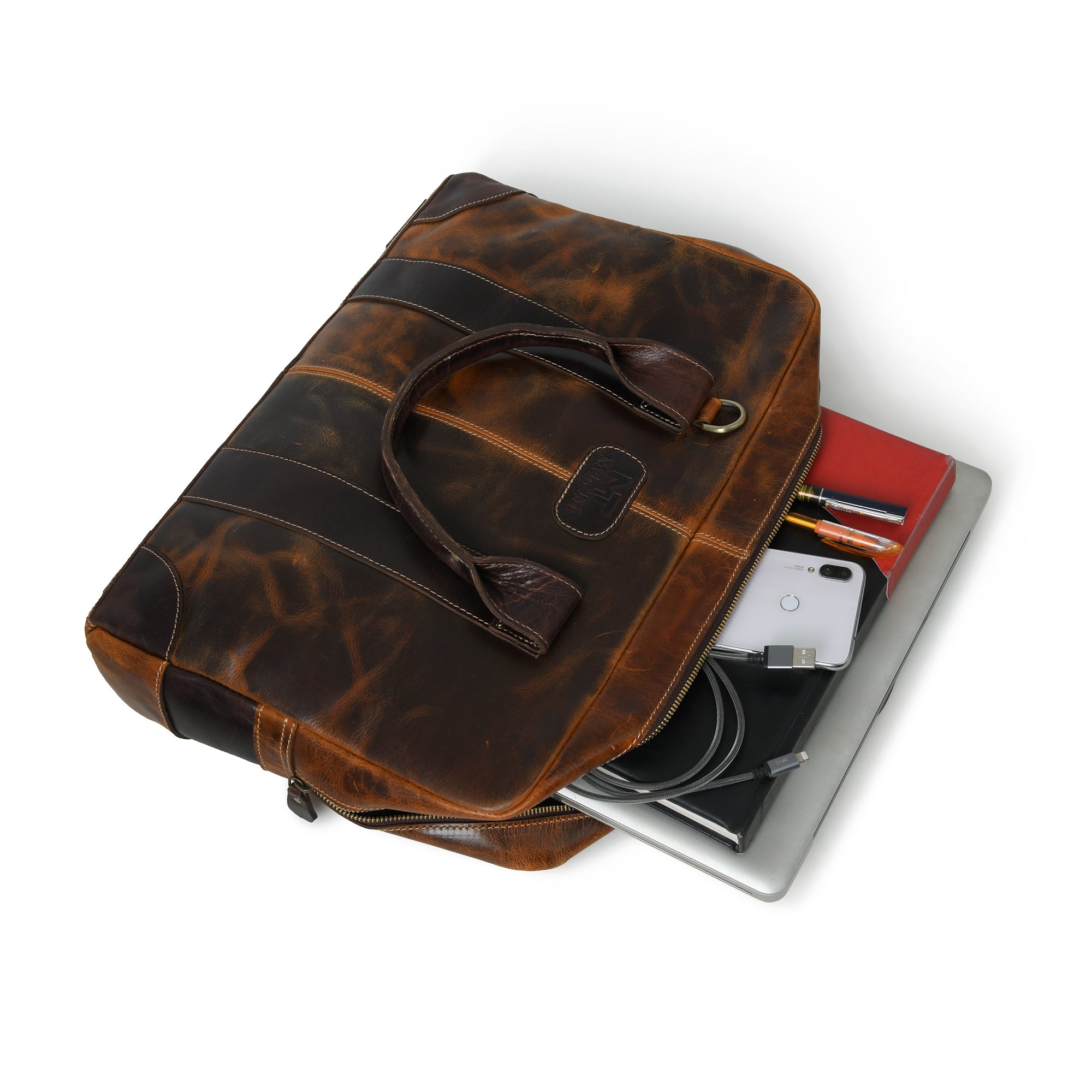Indifash Brown Jefferson Briefcase thumbnail 9