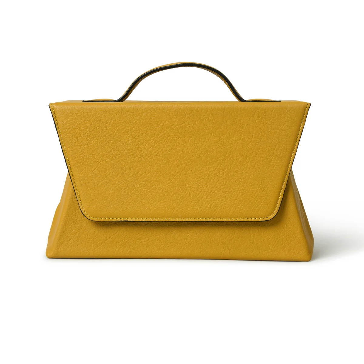 IndiFash - Handcrafted Unique Buffalo Leather Bag for Women’s Yellow