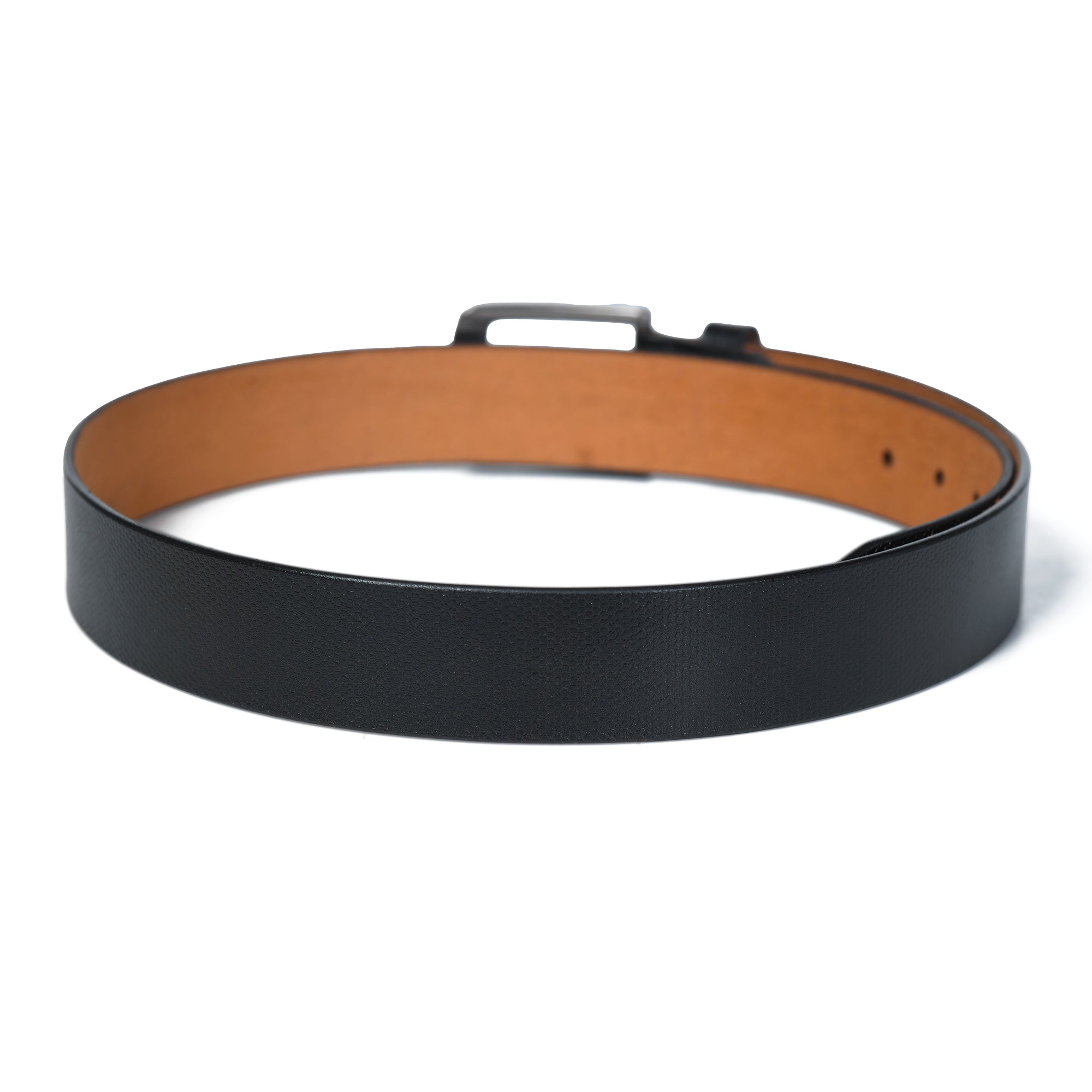 Indifash Solid Black Leather Belt thumbnail 10