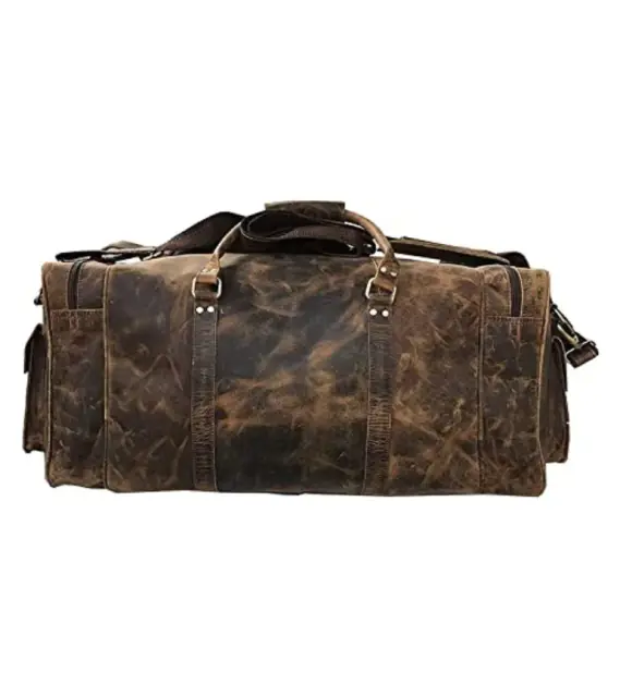 IndiFash Large 28 inch duffel bags for men leather travel bag
