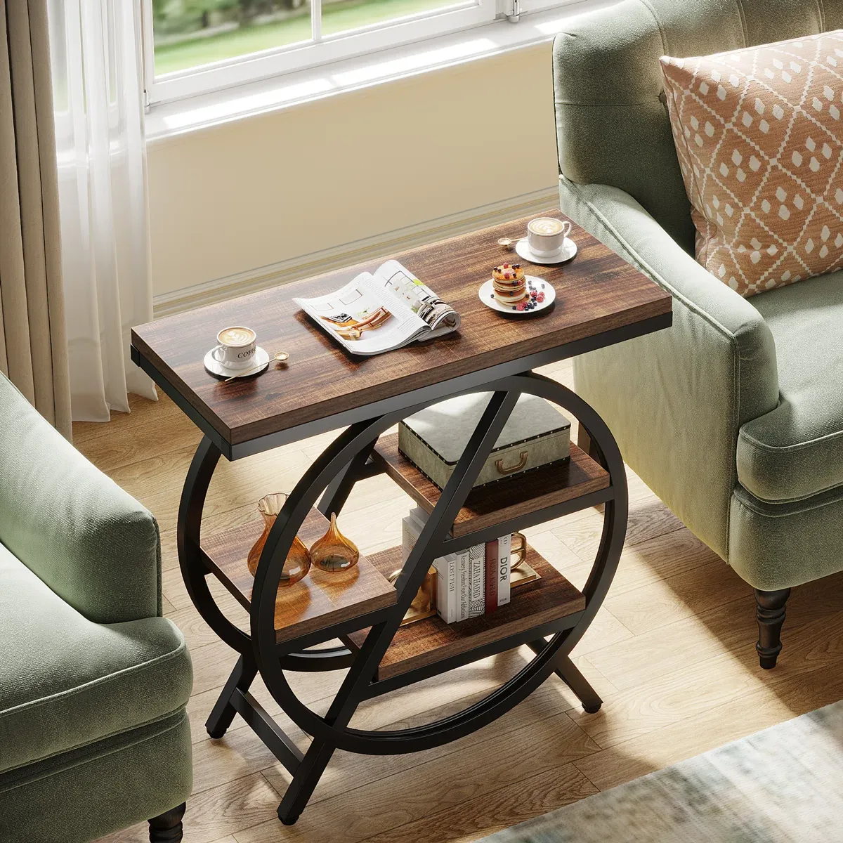 Industrial-Style End Table thumbnail 2