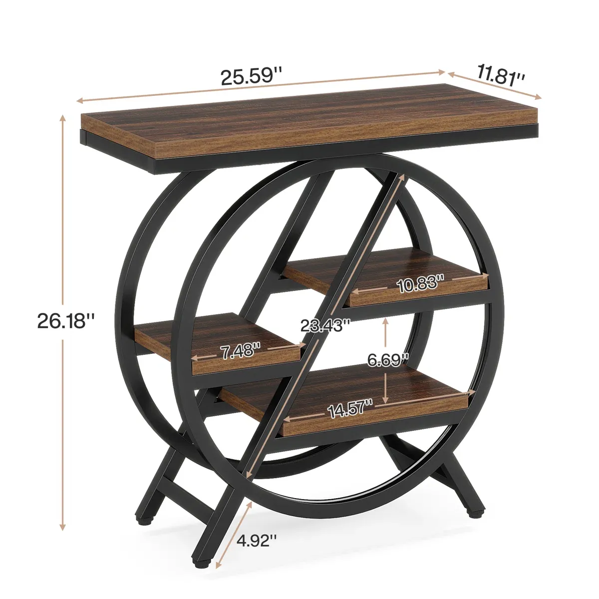 Industrial-Style End Table thumbnail 3