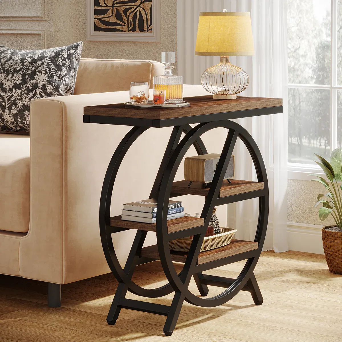 Industrial-Style End Table thumbnail 5