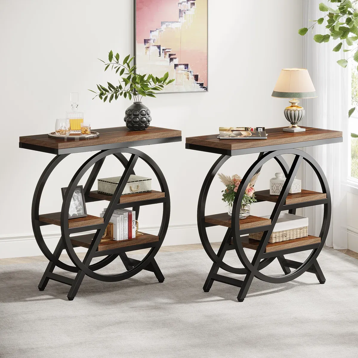 Industrial-Style End Table thumbnail 6