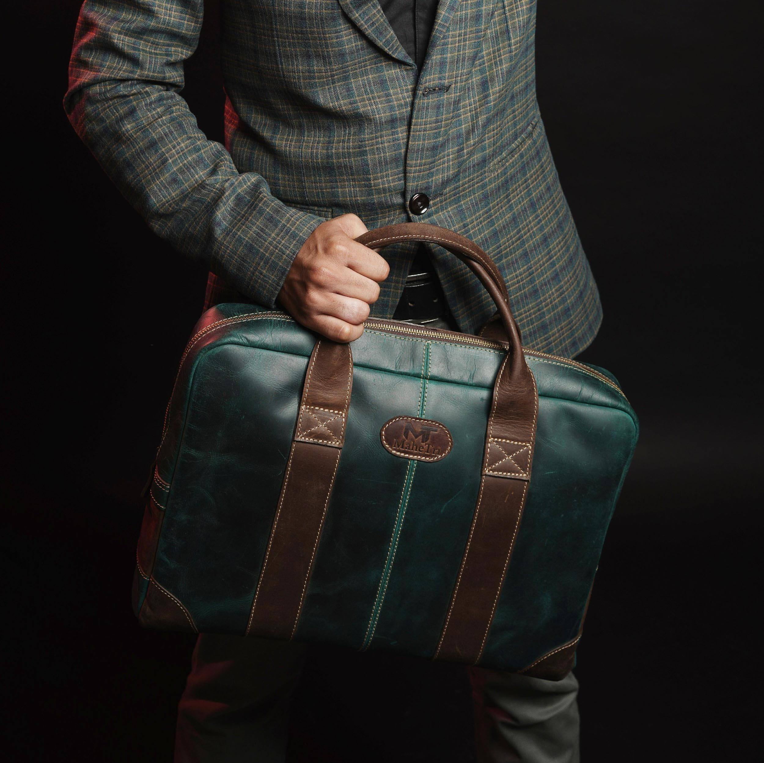 Indifash Jefferson Briefcase - Green thumbnail 10