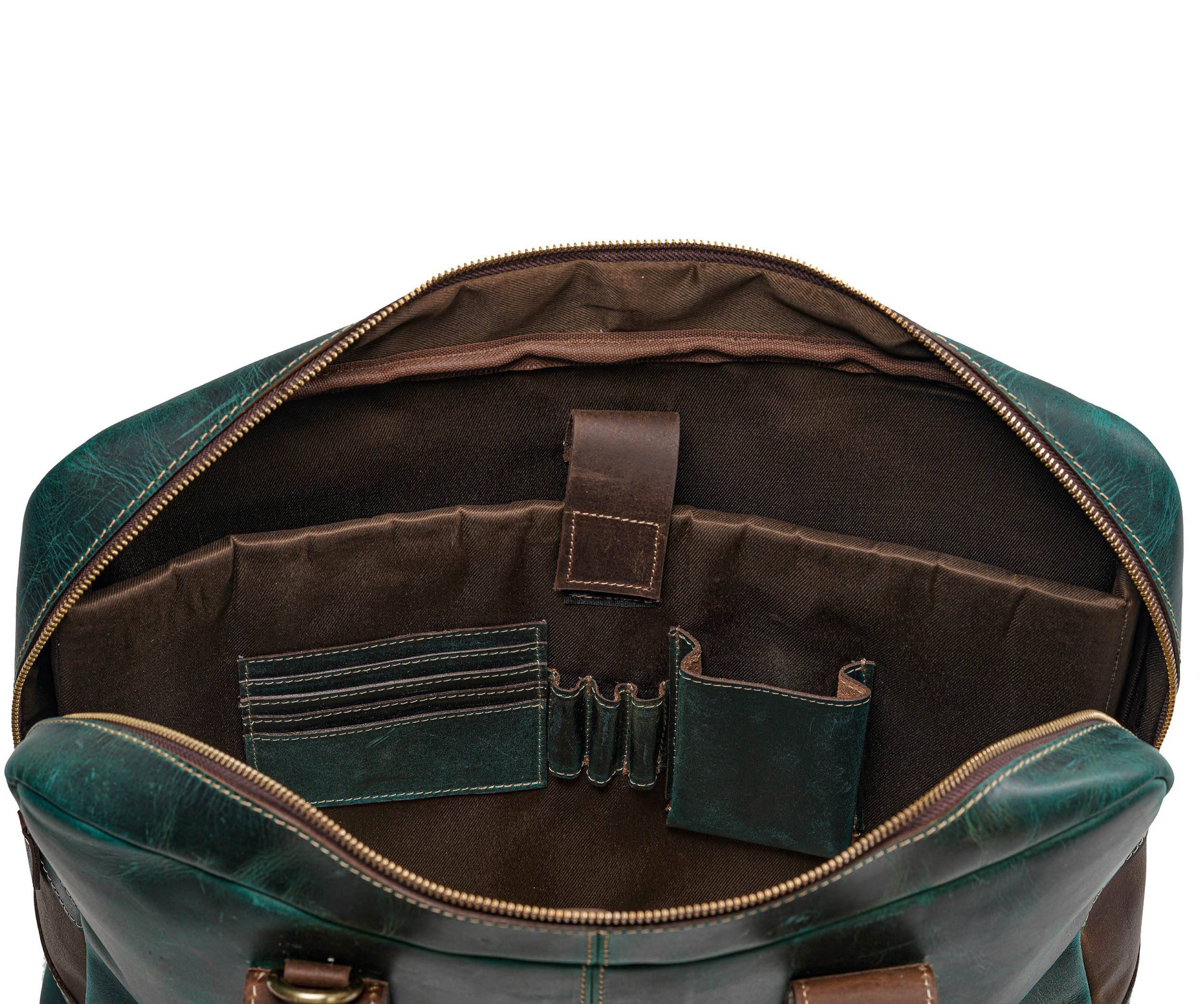 Indifash Jefferson Briefcase - Green thumbnail 6