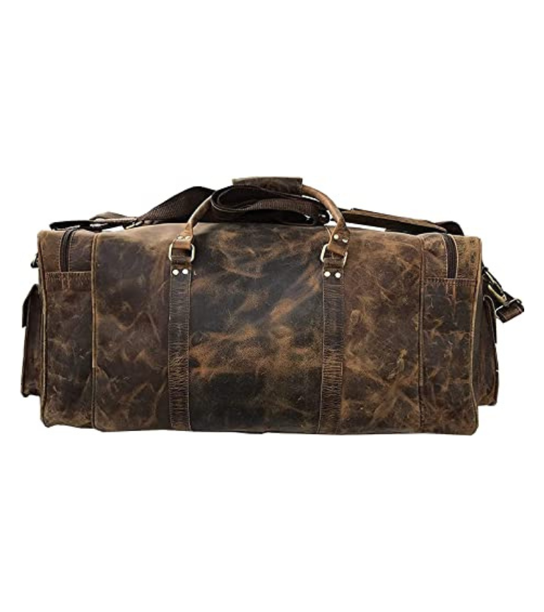 IndiFash Large 28 inch duffel bags for men leather travel bag