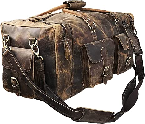 IndiFash Large 28 inch duffel bags for men leather travel bag thumbnail 5