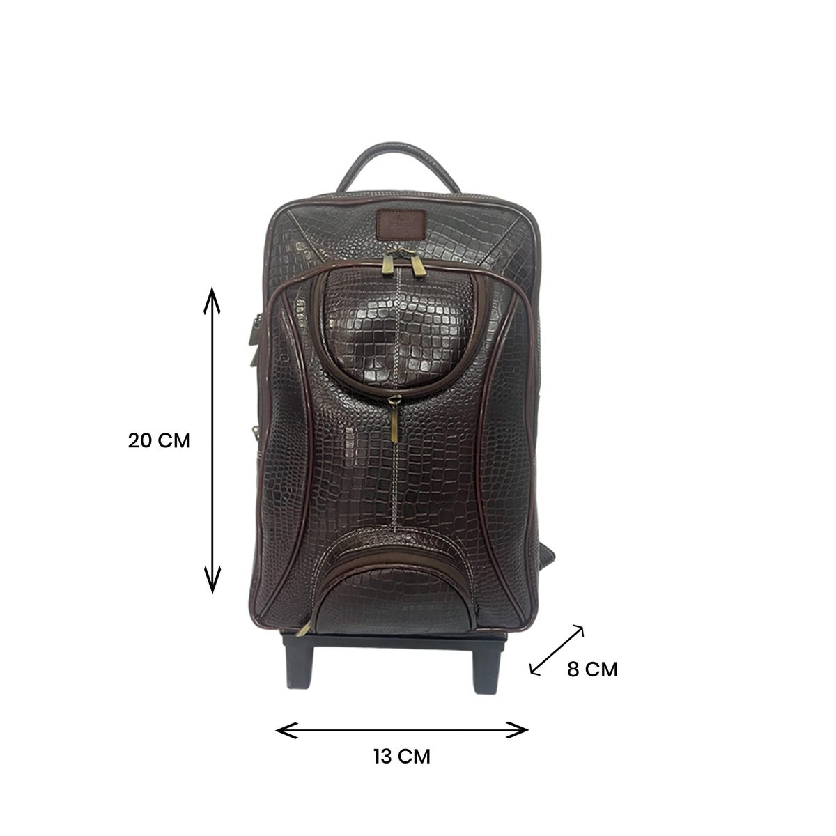 Leather Backpack For men office use with laptop compartment (Brown) thumbnail 4