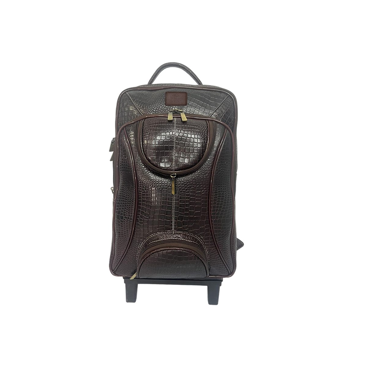 Leather Backpack For men office use with laptop compartment (Brown) thumbnail 7