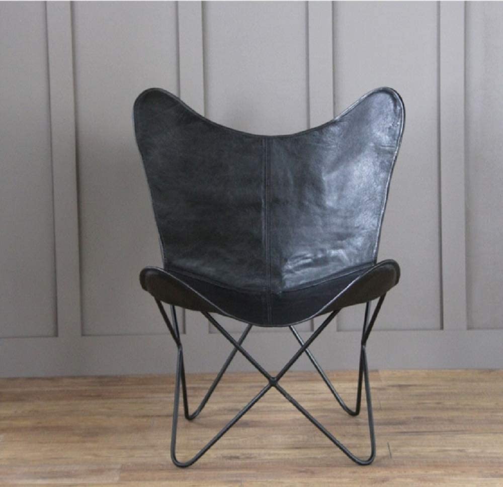 Butterfly chair black cover Buffalo leather thumbnail 4