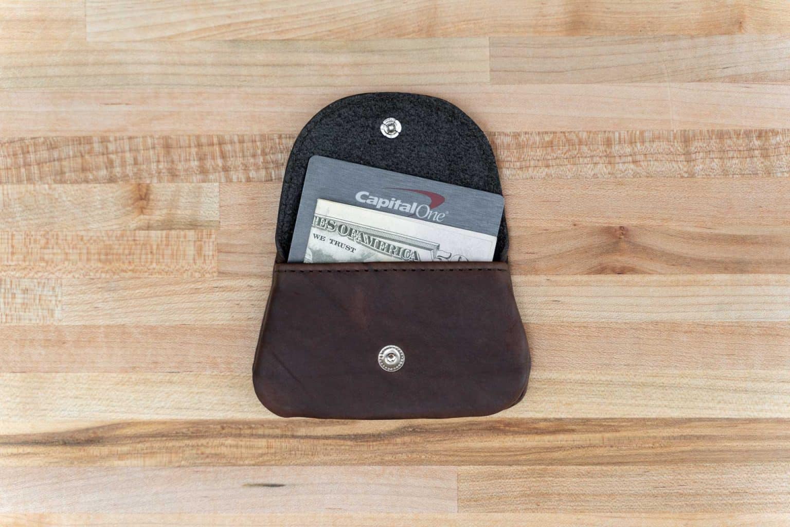 Leather Button Coin Purse thumbnail 3