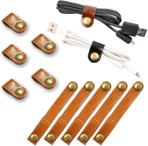 Leather Earphone Cable Organizer
