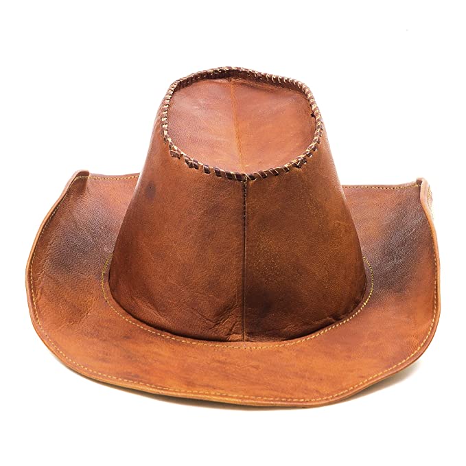 IndiFash Leather Stylish Fashionable Cowboy Hat for Unisex thumbnail 3