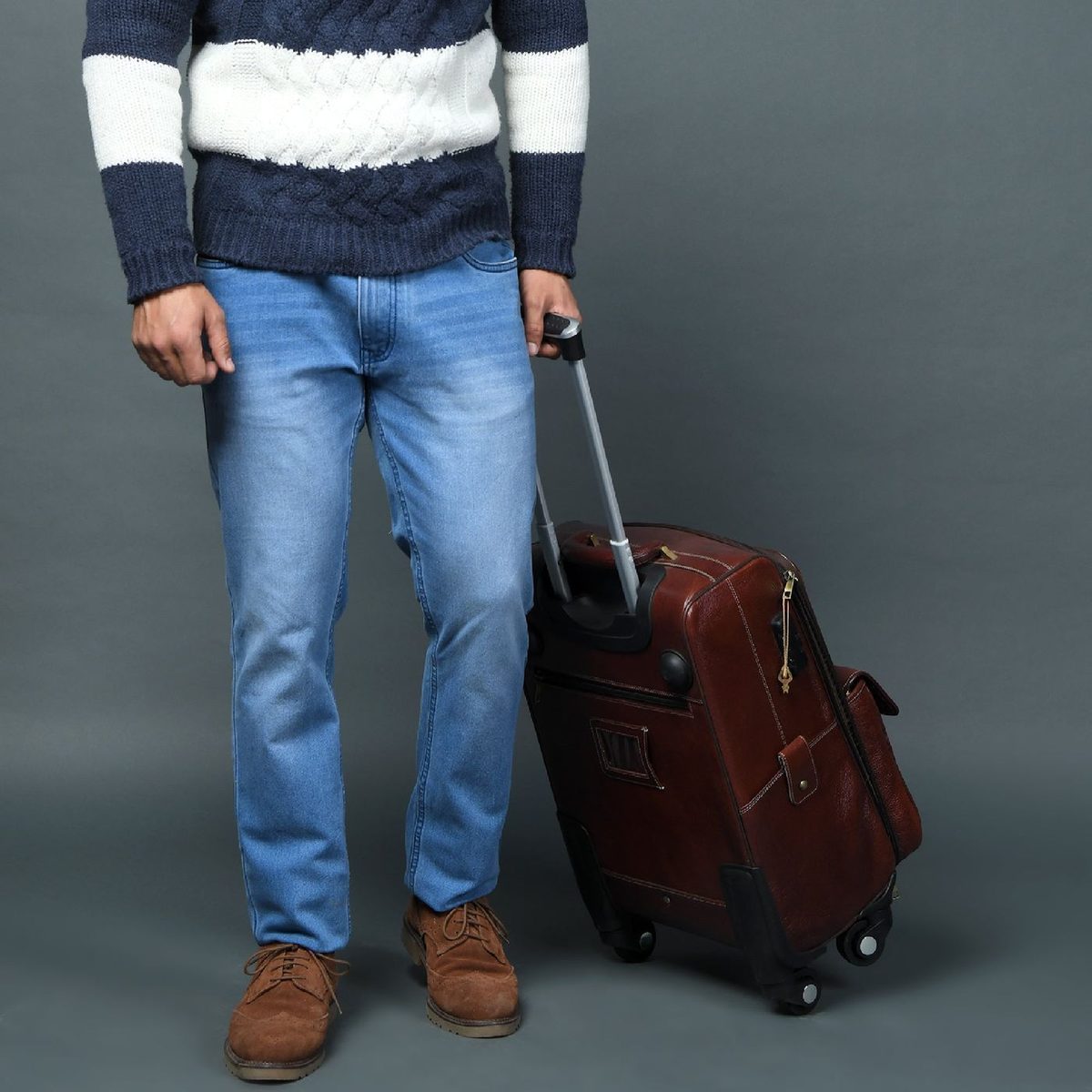 Leather Cabin Trolley Bag Carry-On thumbnail 8