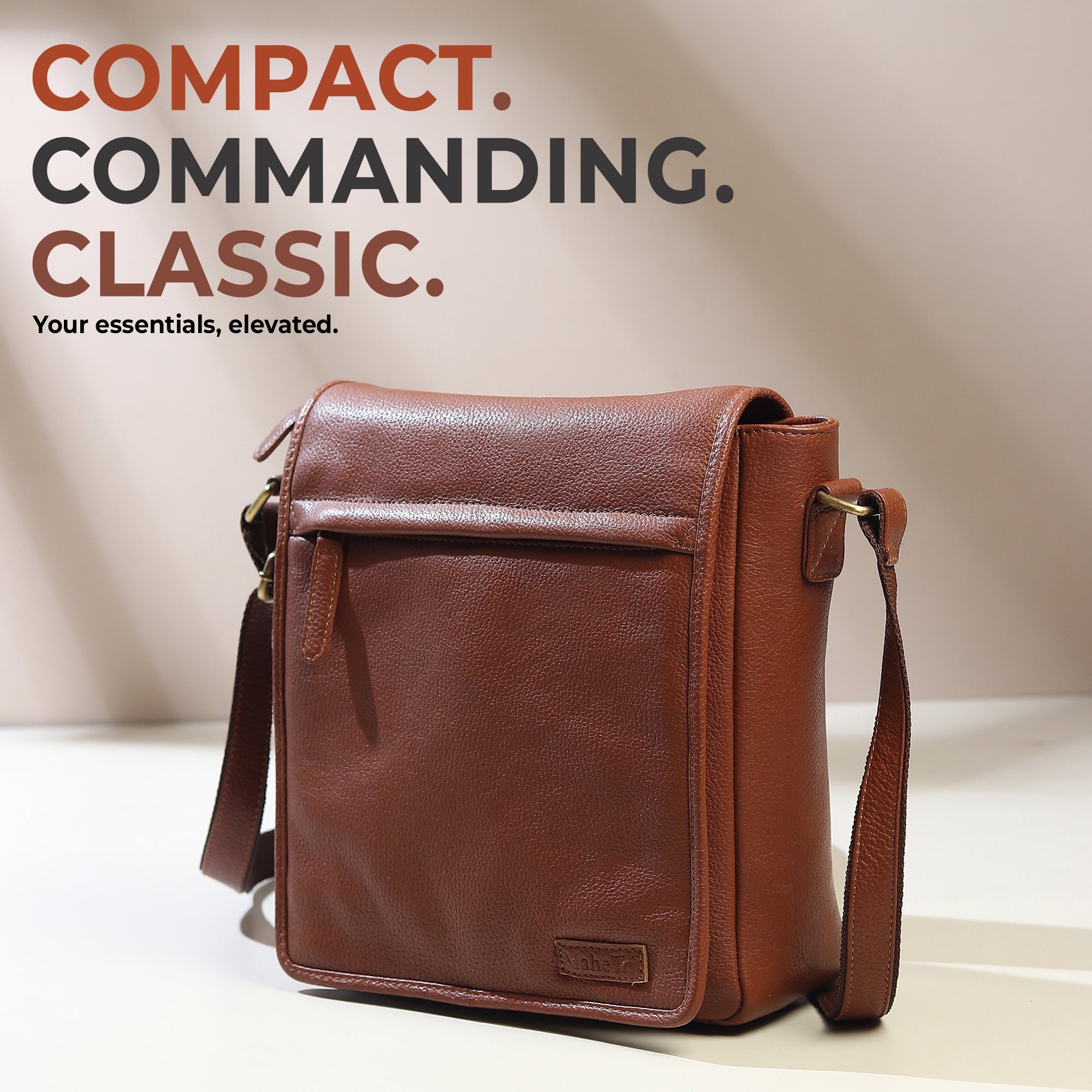 Leather Crossbody Bag For Travel Work thumbnail 4
