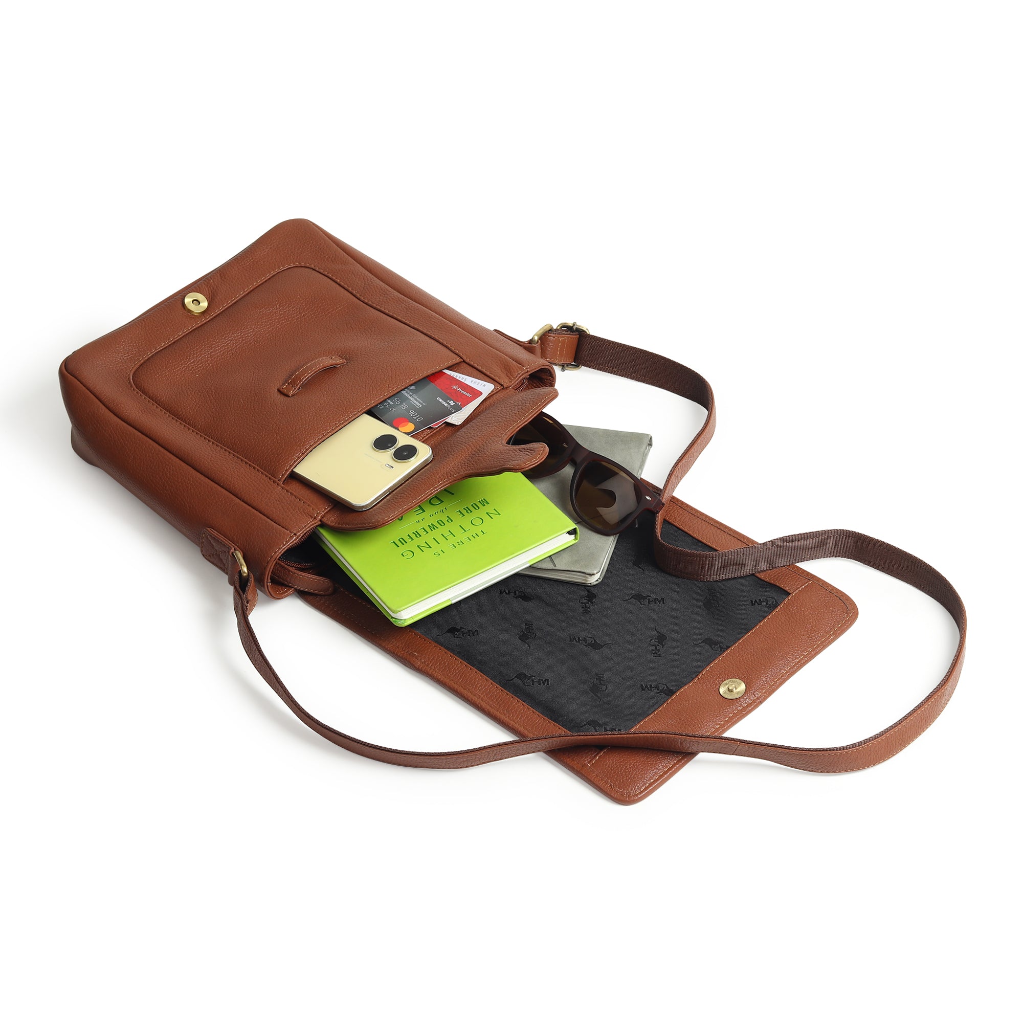 Leather Crossbody Bag For Travel Work thumbnail 9
