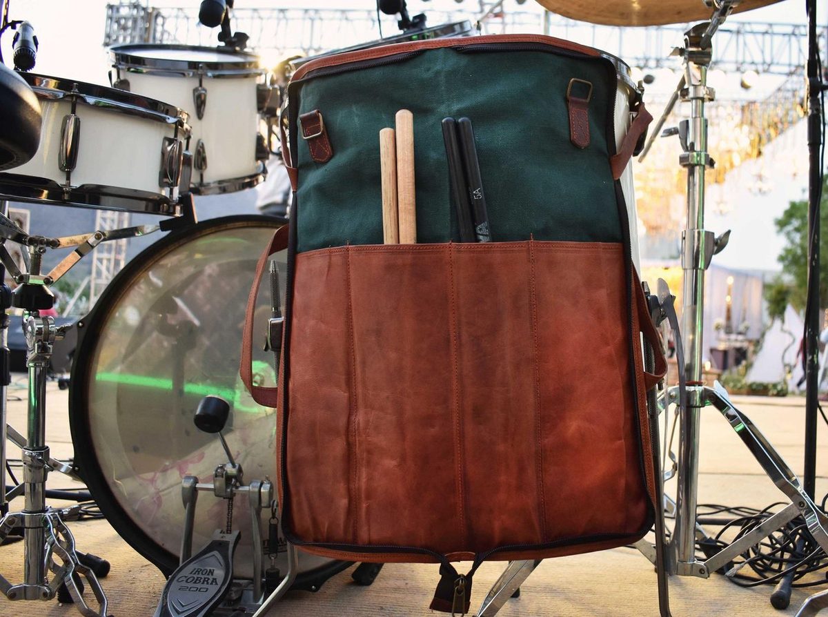 Genuine Leather Drumstick Bag For Drummers thumbnail 2