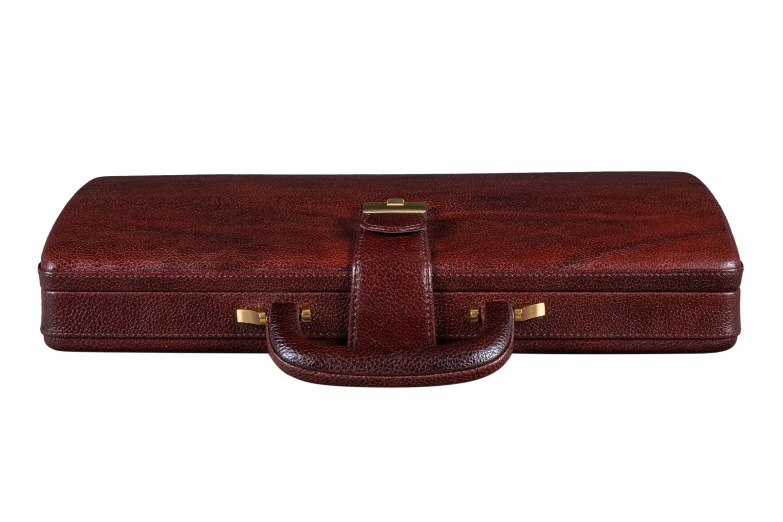 Leather Executive Mens Leather Attache Briefcase, Brown thumbnail 3