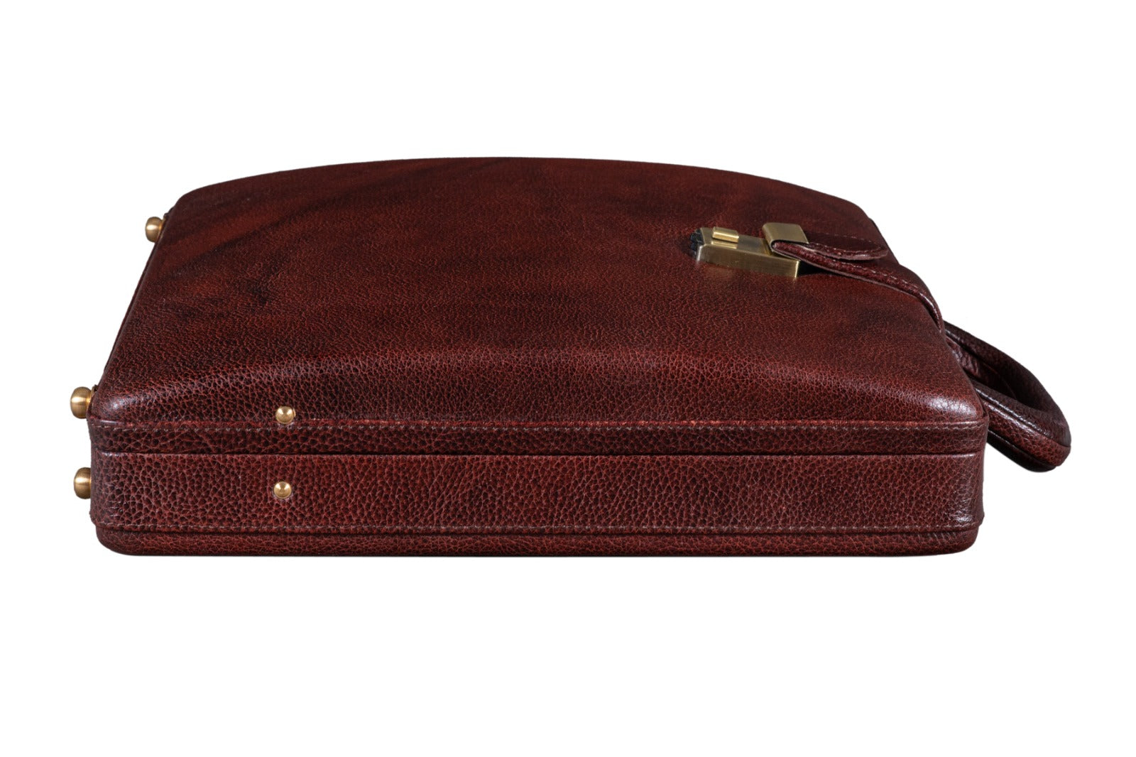 Leather Executive Mens Leather Attache Briefcase, Brown thumbnail 4