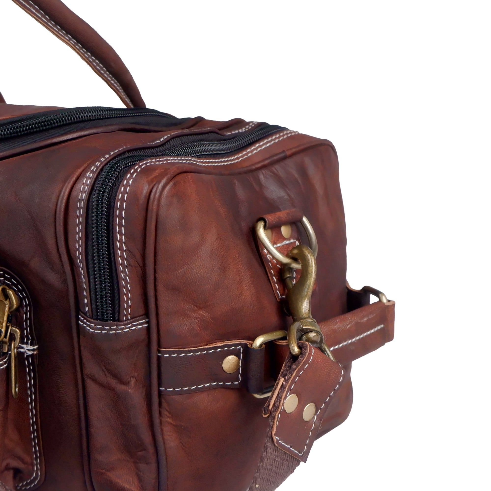Leather Gym Duffle Bag thumbnail 6