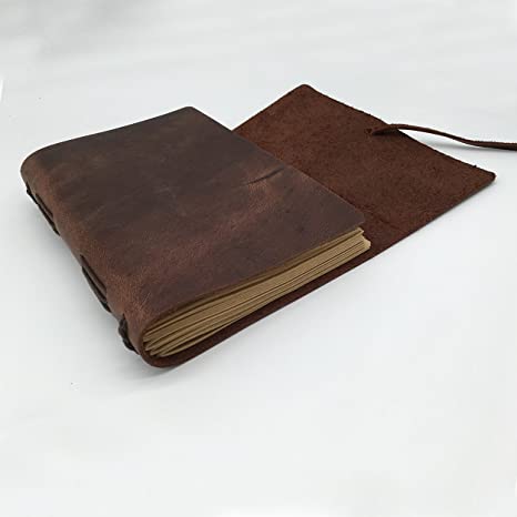 IndiFash Leather Journal Writing Notebook - Genuine Leather Bound Daily Notepad for Men & Women (Copy)