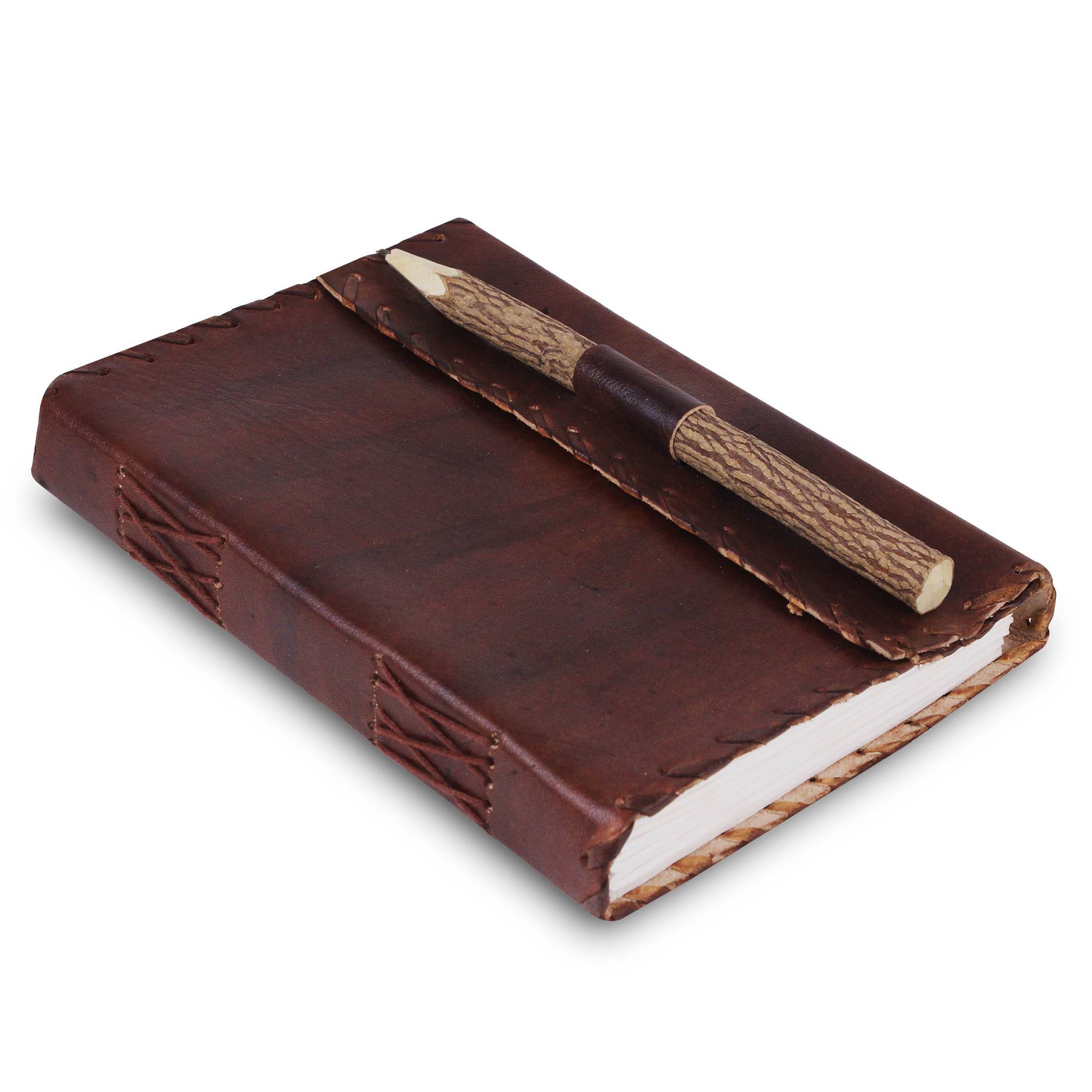 Leather Journal With Pen thumbnail 2