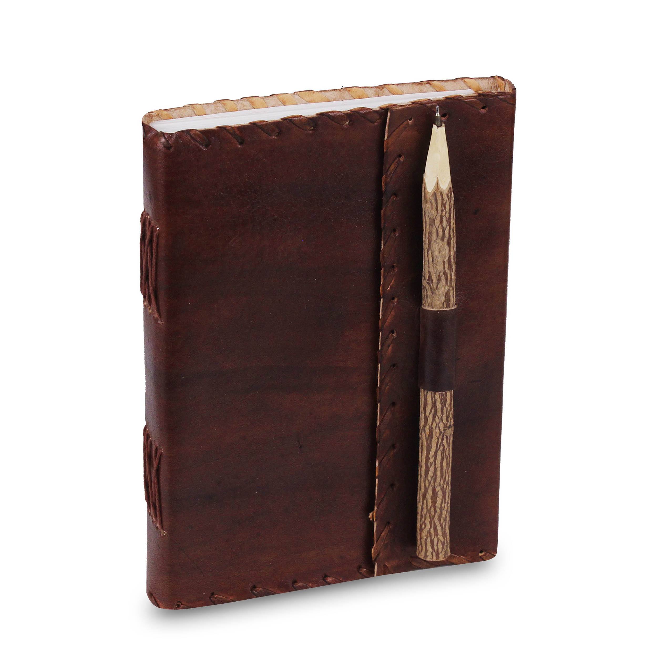 Leather Journal With Pen thumbnail 3
