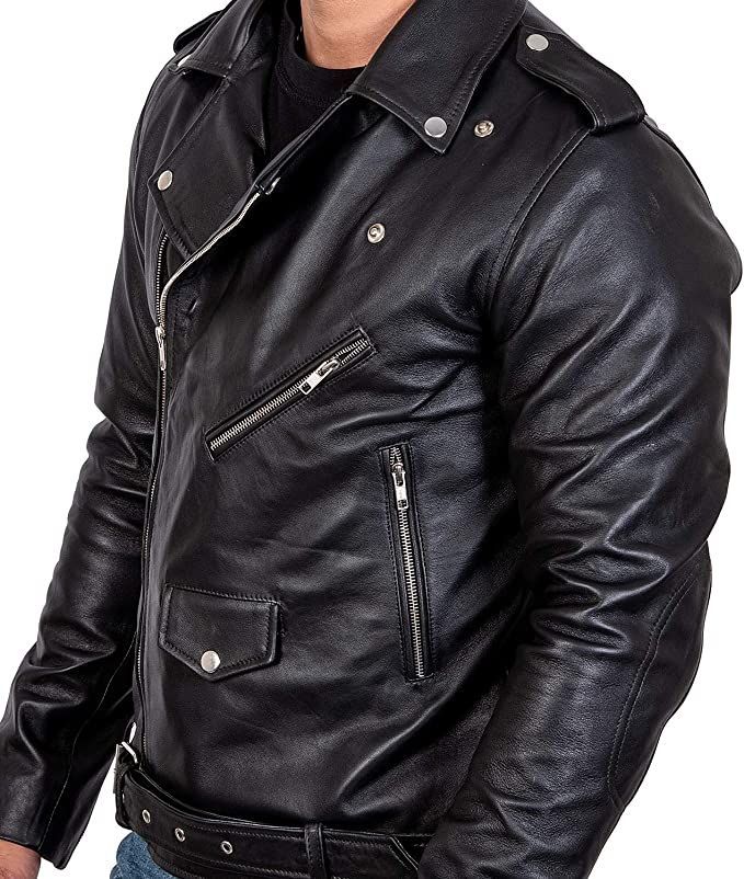 The Viper Leather Bikers Jacket thumbnail 3