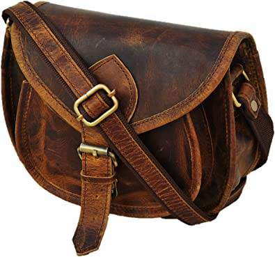 IndiFash - 7*9 inch buffalo Leather Sling Bag For Girls and Boys | 100% Genuine Leather thumbnail 2
