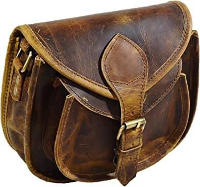 IndiFash - 7*9 inch buffalo Leather Sling Bag For Girls and Boys | 100% Genuine Leather thumbnail 4