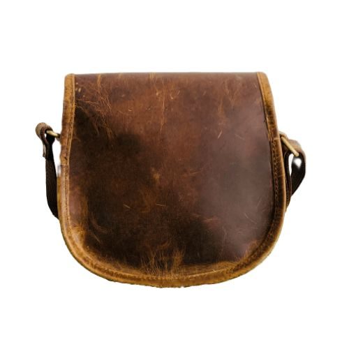 IndiFash - 7*9 inch buffalo Leather Sling Bag For Girls and Boys | 100% Genuine Leather thumbnail 5