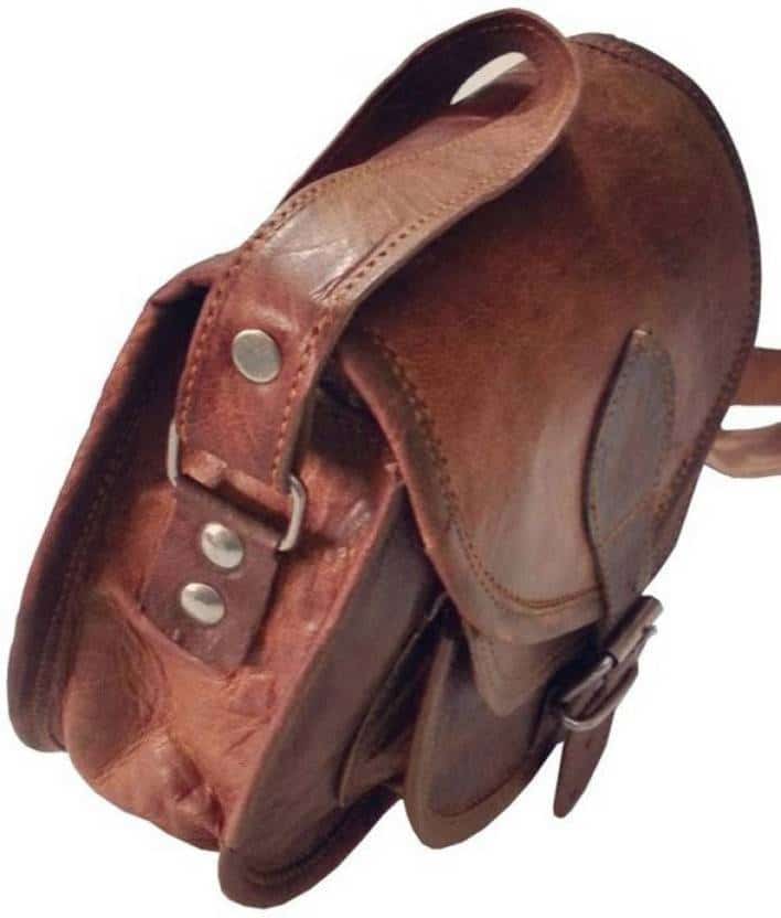 IndiFash - Handcrafted Unique Sling Leather Bag for Women | 100% Genuine Leather thumbnail 4