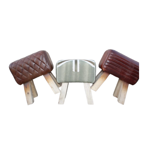 Leather Vanity Stool