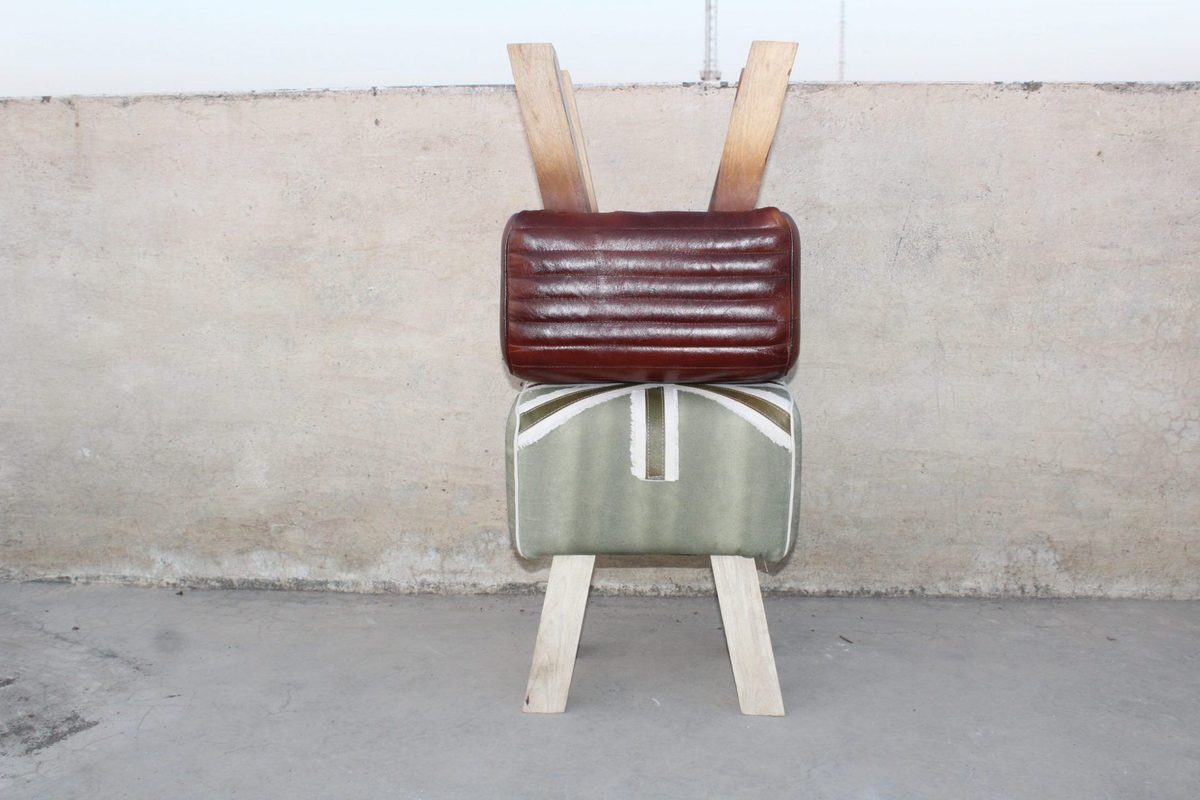 Leather Vanity Stool thumbnail 3