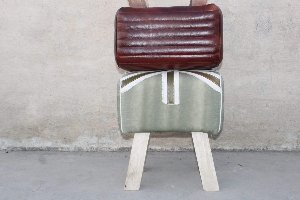 Leather Vanity Stool thumbnail 4