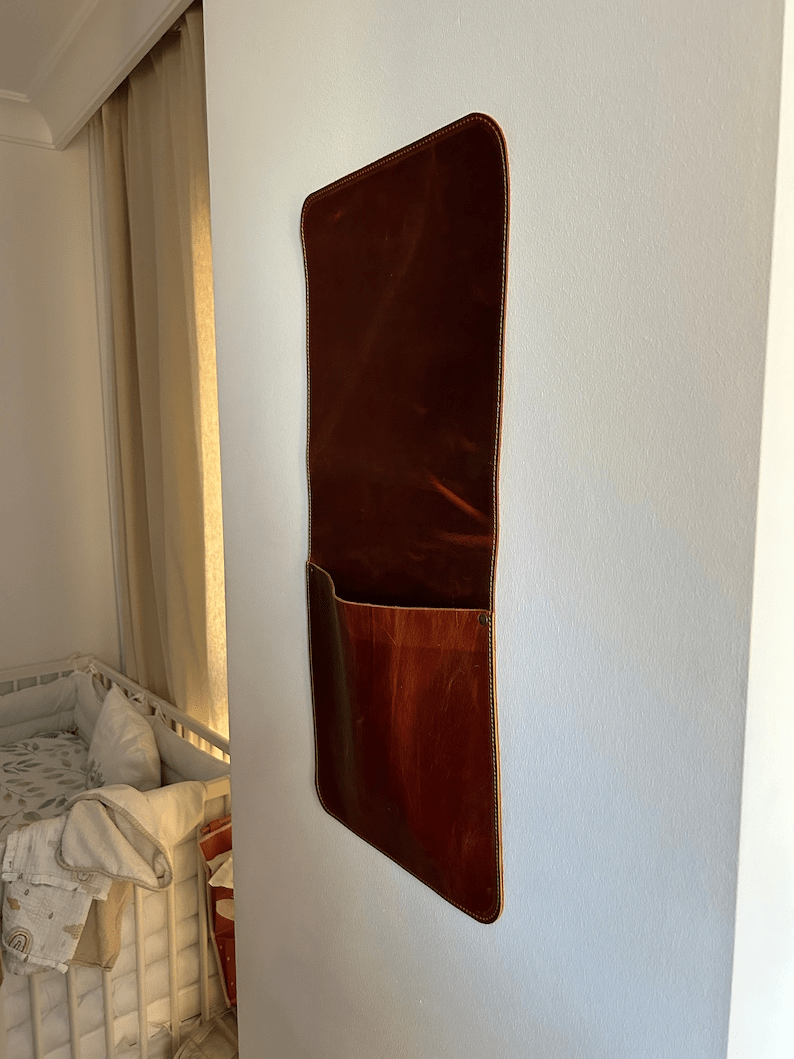 Leather Wall Storage Organizer thumbnail 4