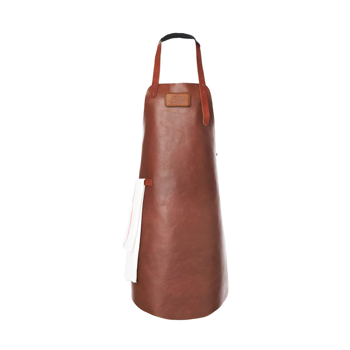 IndiFash Personalized Top Grain Leather Workshop Brown Apron for Men