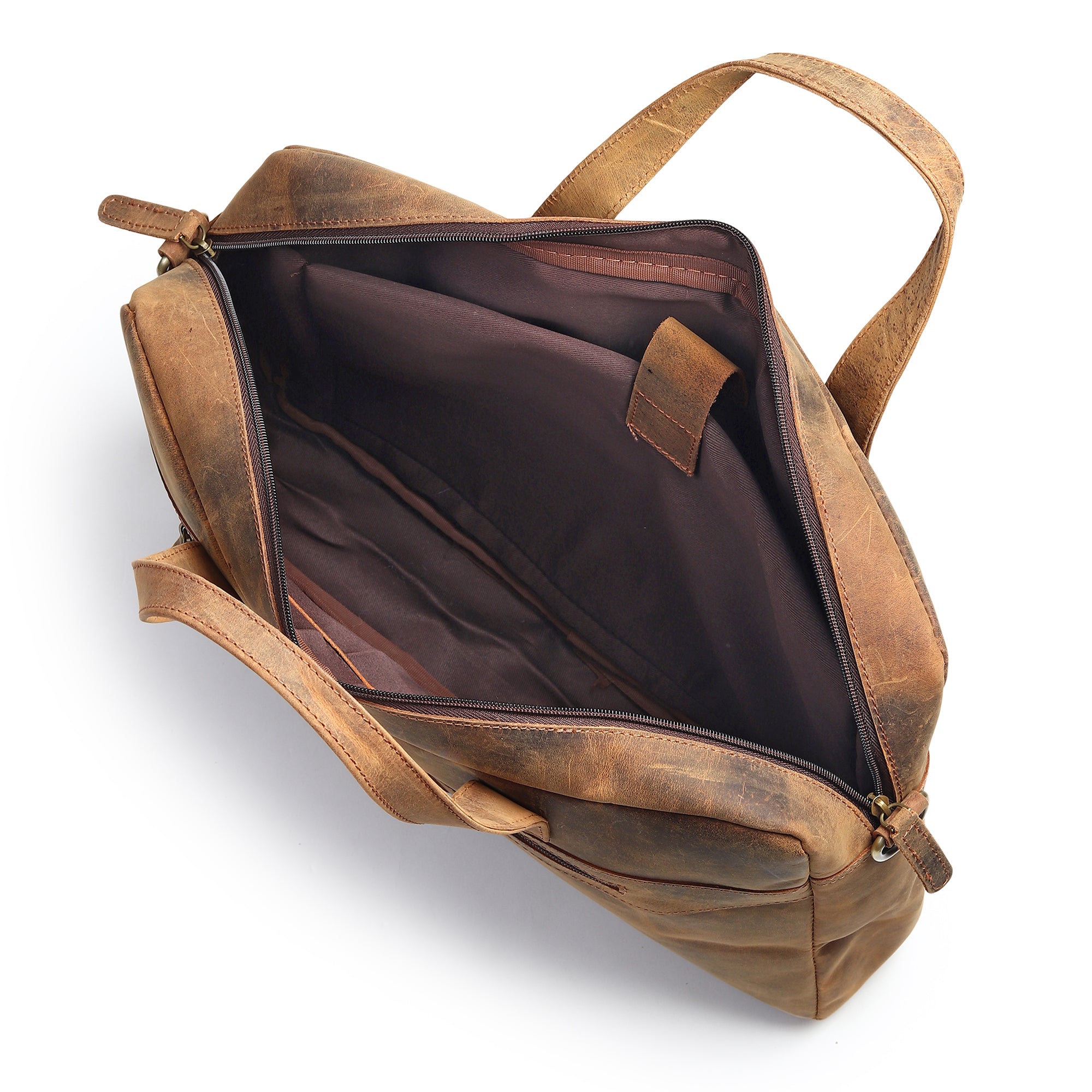 Manhattan Leather Office Briefcase thumbnail 3