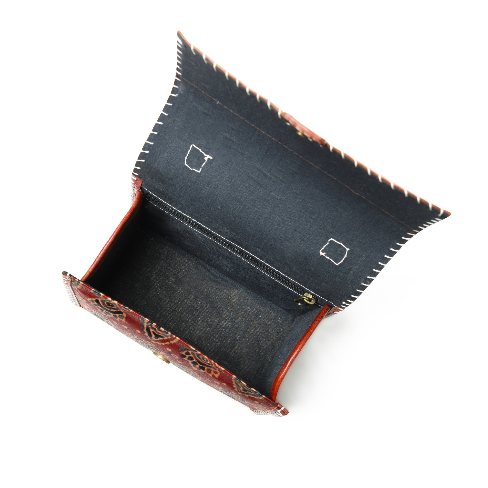 Maroon Mystique Ajrakh Satchel Purse thumbnail 6