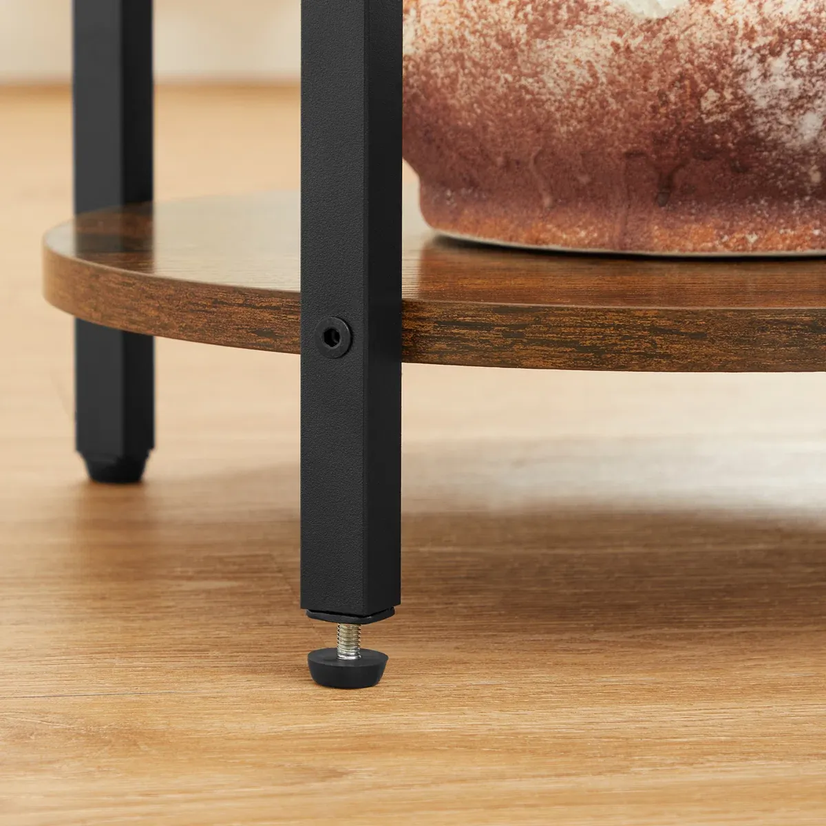 Mauch Round End Table with 3-Tier Storage Shelves thumbnail 5