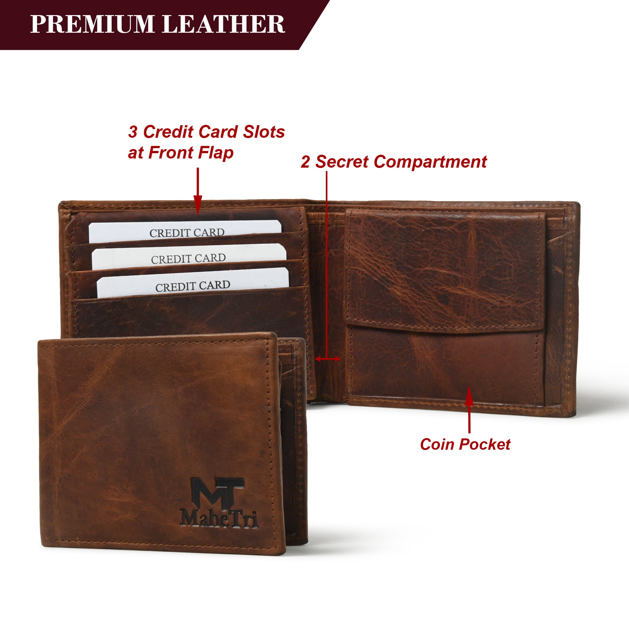 Maxton Bi-Fold Leather Wallet thumbnail 4