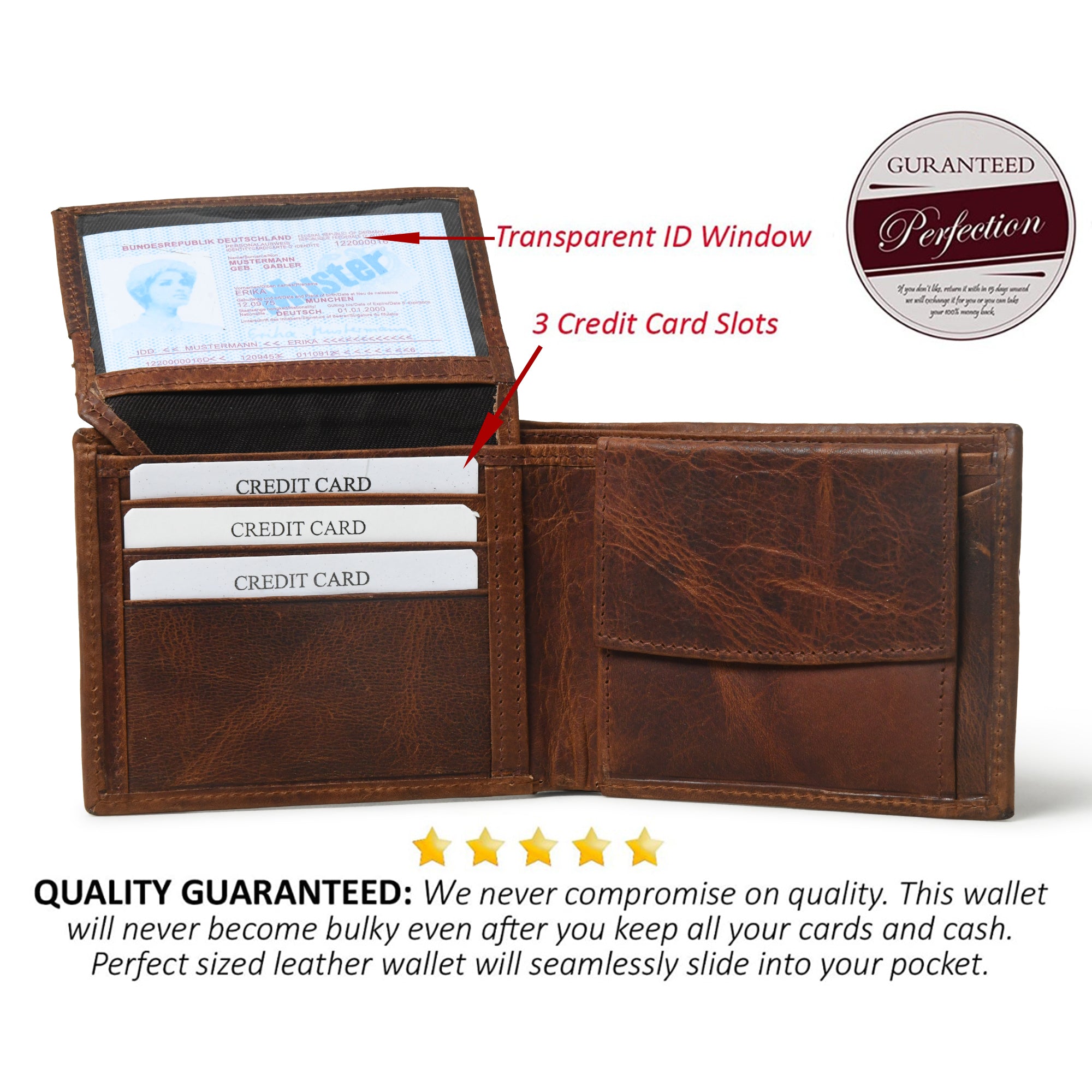 Maxton Bi-Fold Leather Wallet thumbnail 6
