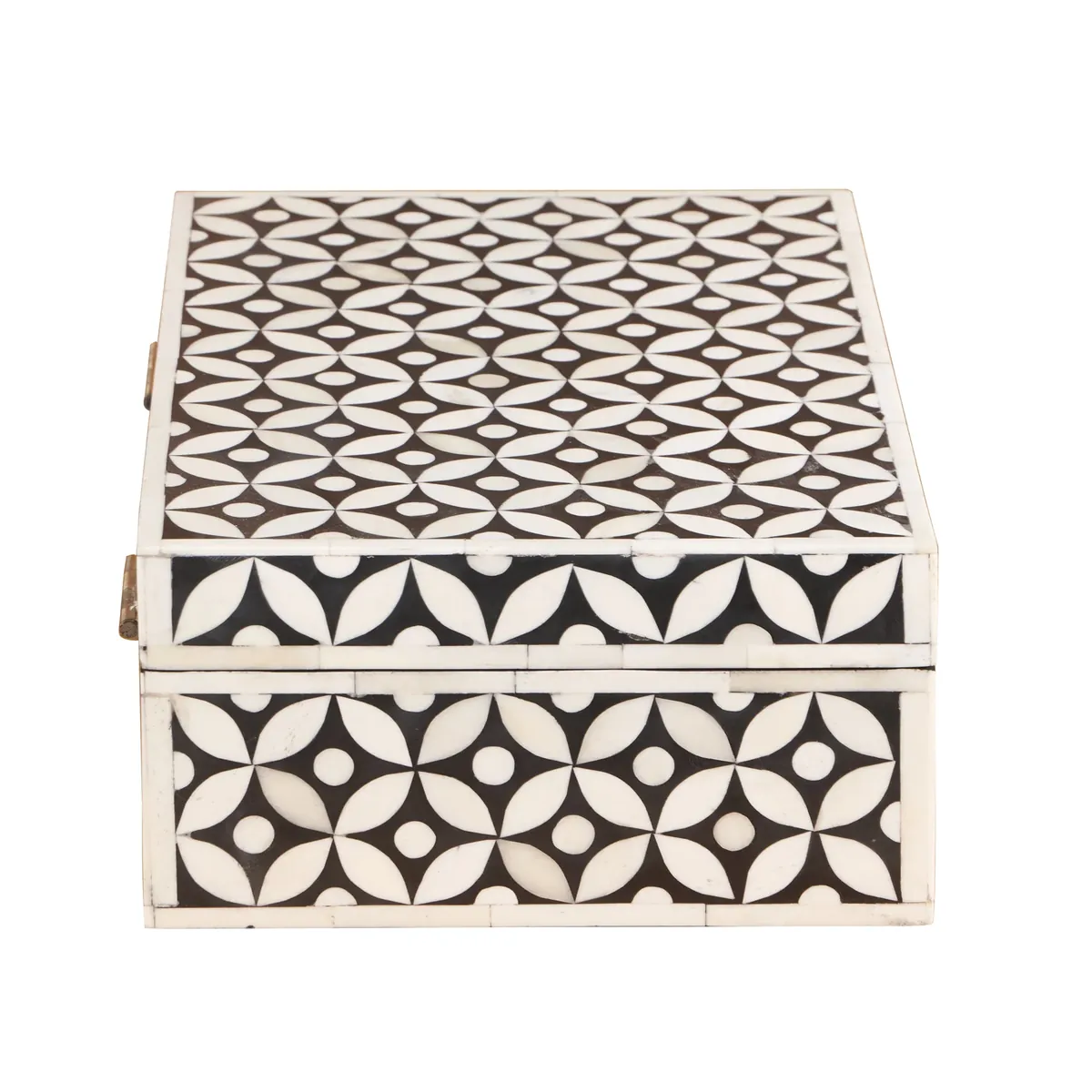 Bone Inlay Box - Medium Black Geometric thumbnail 3