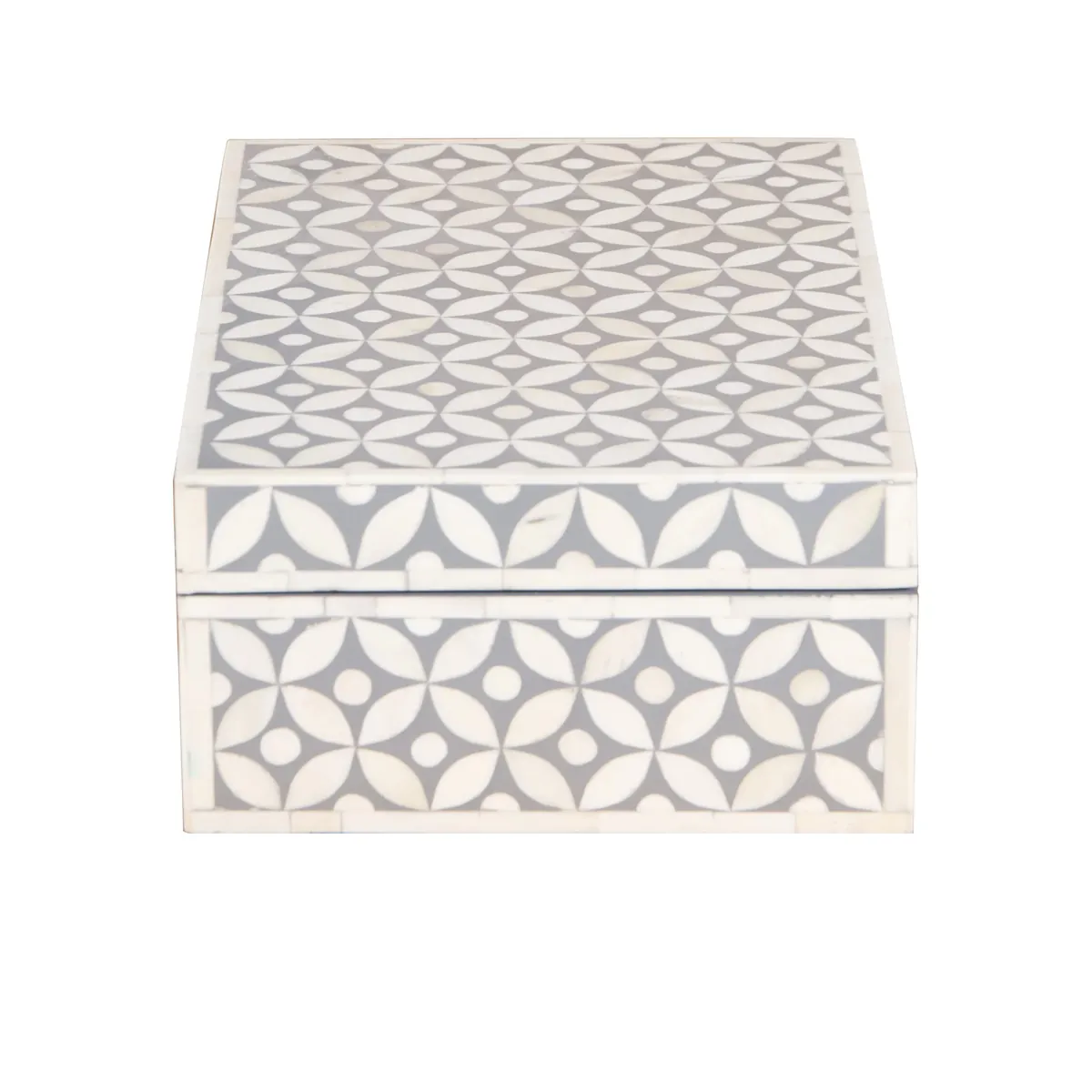 Bone Inlay Box - Medium Grey Geometric thumbnail 2
