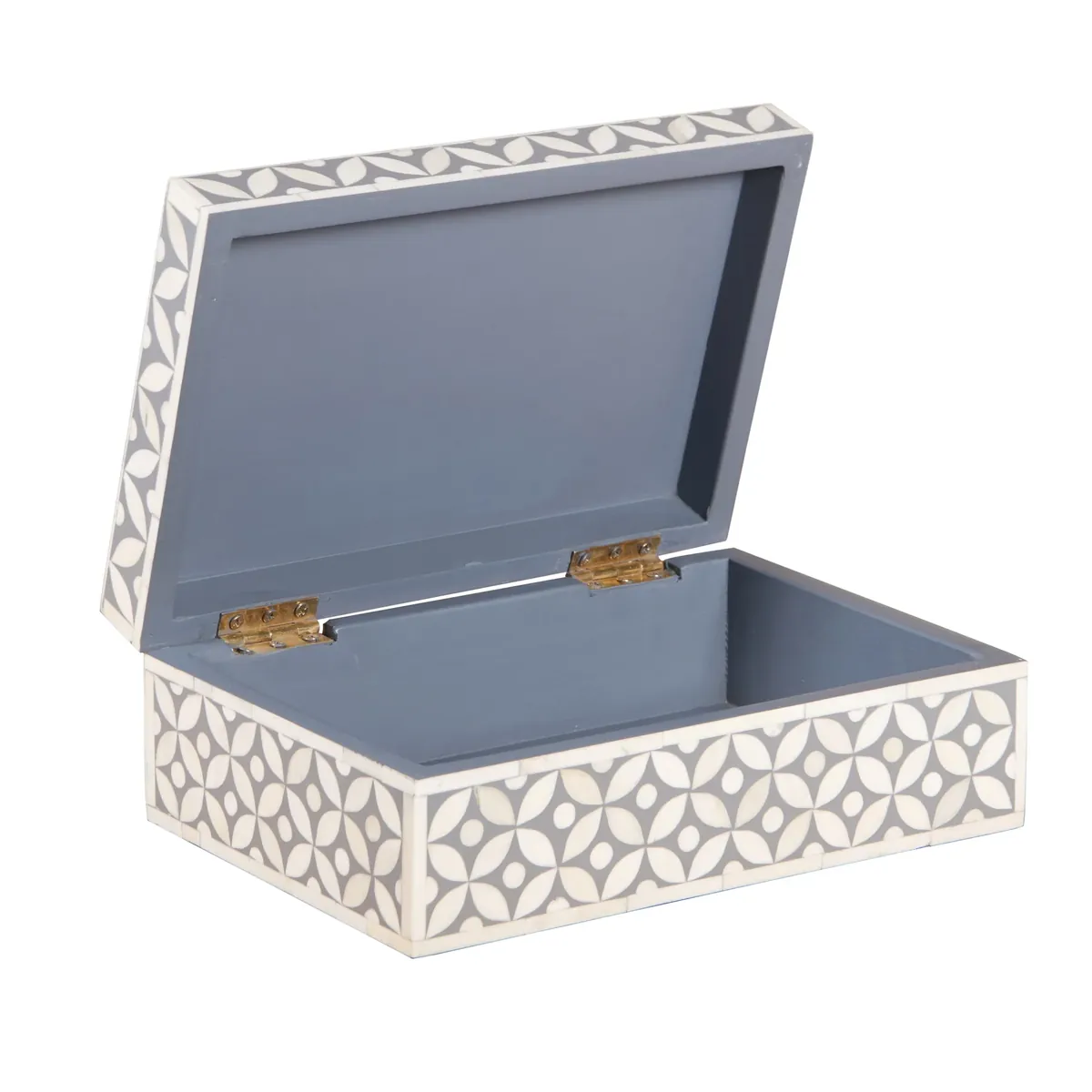 Bone Inlay Box - Medium Grey Geometric thumbnail 3